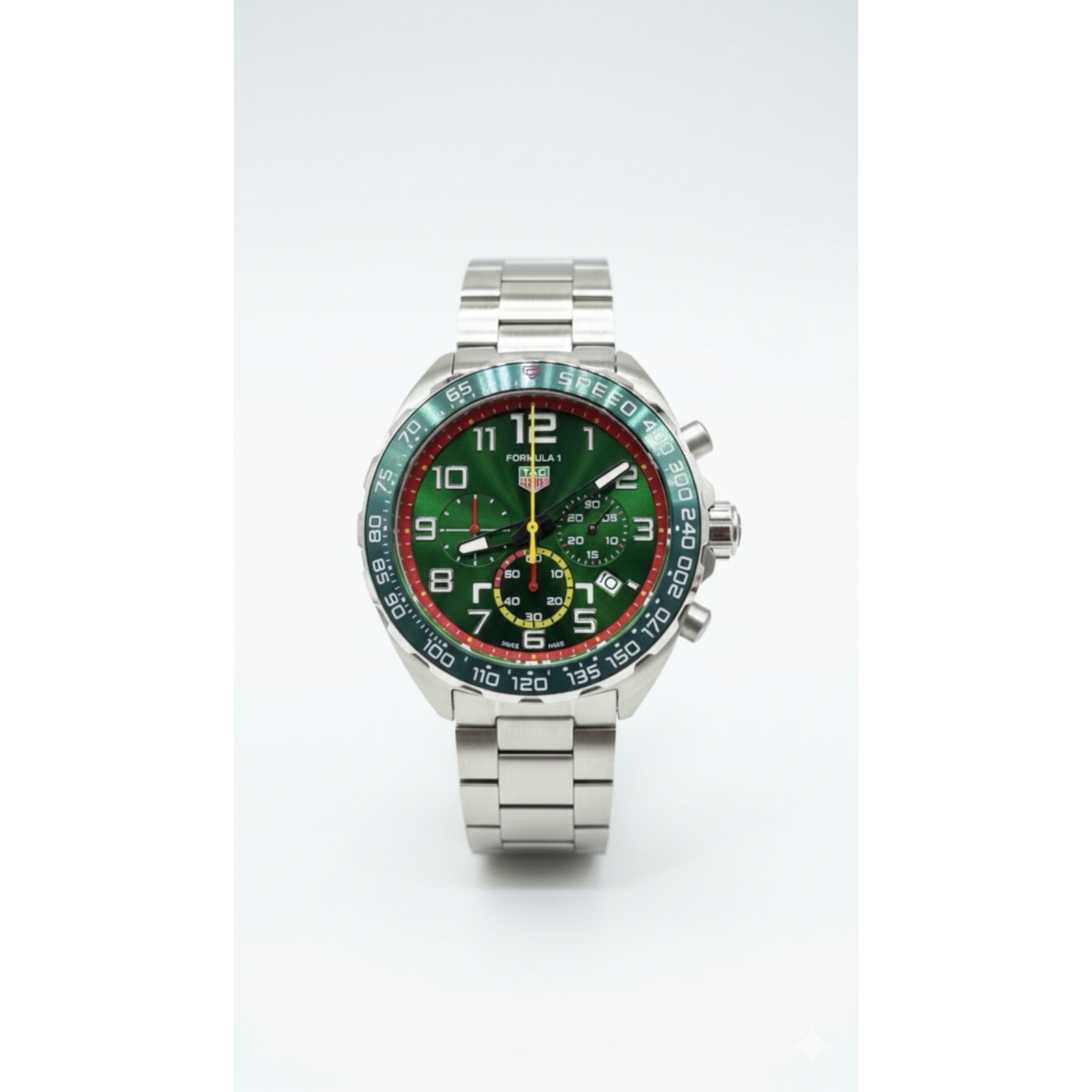 TAG Heuer Formula 1 Special Edition Green Dial Chronograph Watch - Automatic Movement