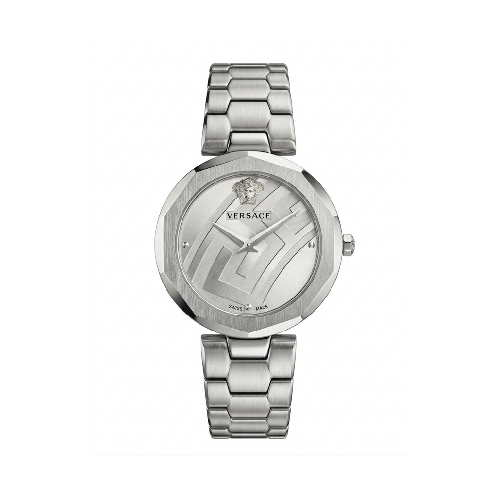 Versace Signature Sleek Stainless Steel Timepiece