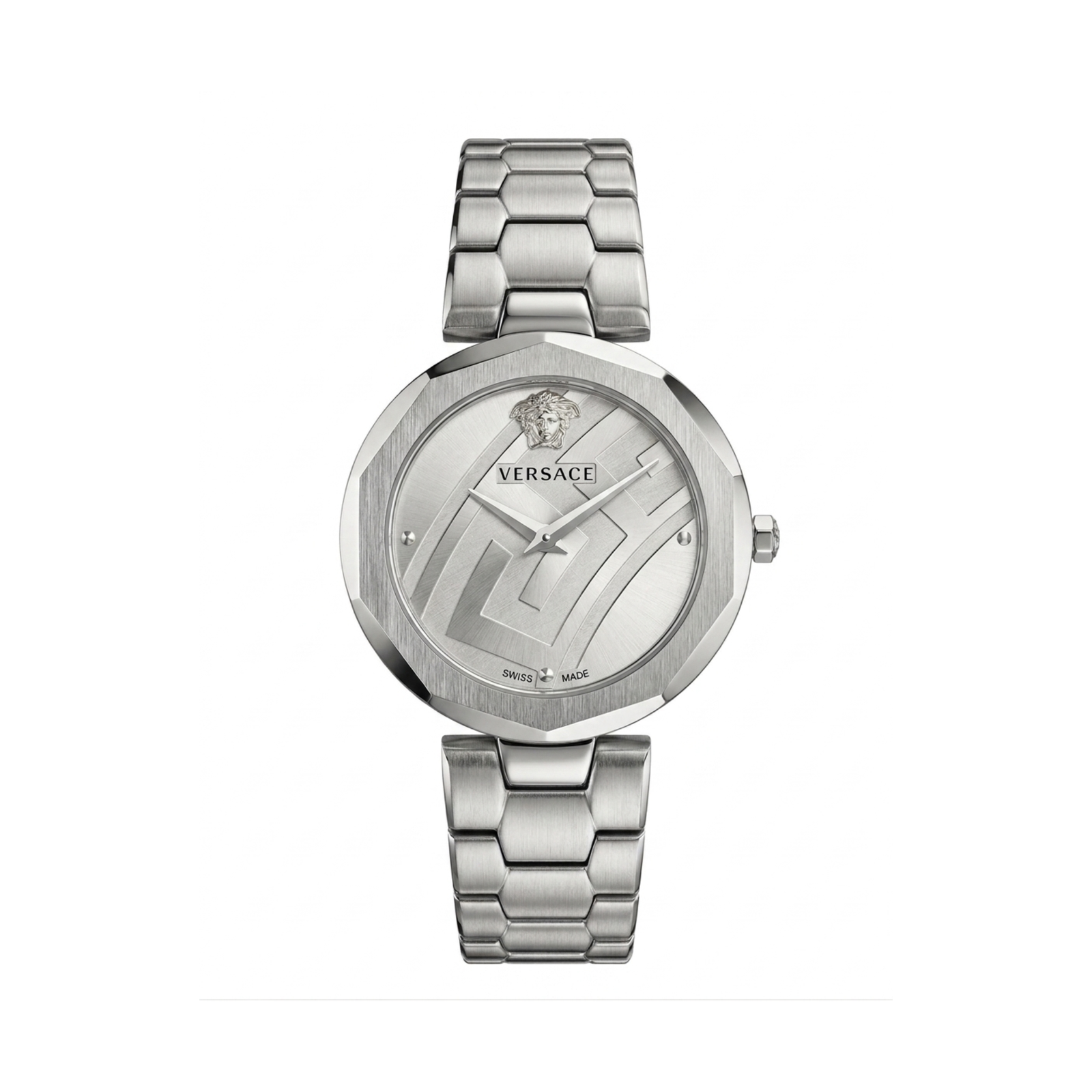 Versace Signature Sleek Stainless Steel Timepiece