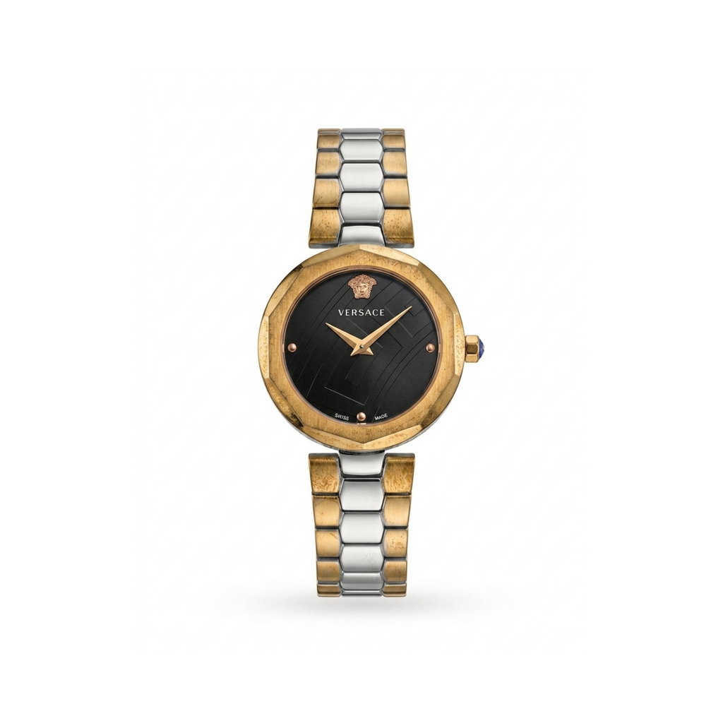 Versace Signature Sleek Stainless Steel Timepiece