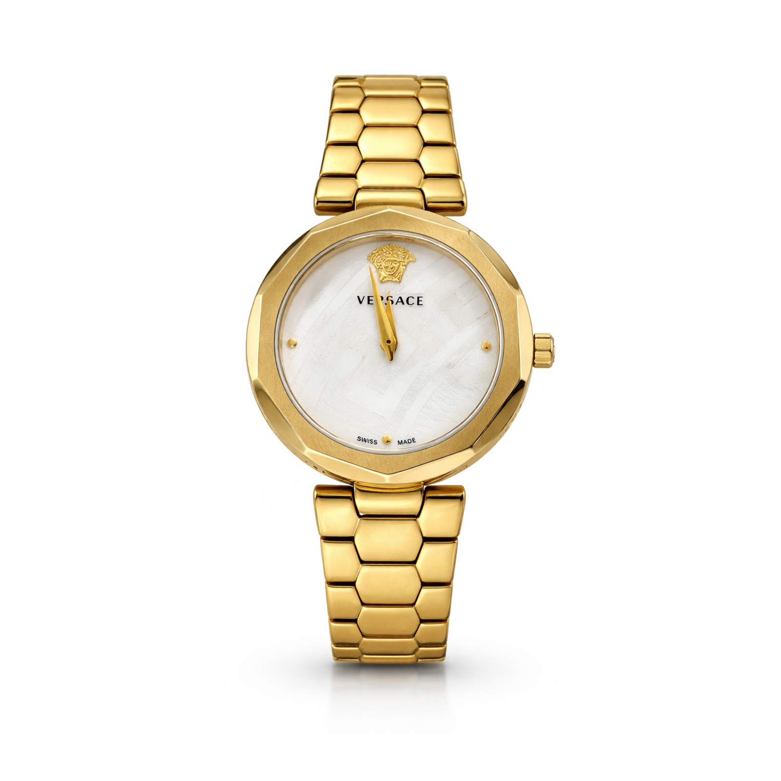 Versace Signature Sleek Stainless Steel Timepiece